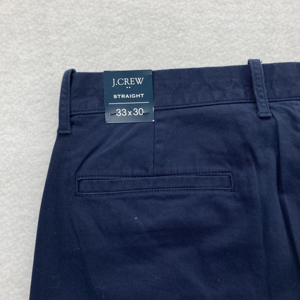J.Crew Flex Pants Mens 34x32 Straight Fit Blue Stretch Preppy Chino Casual READ